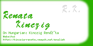 renata kinczig business card